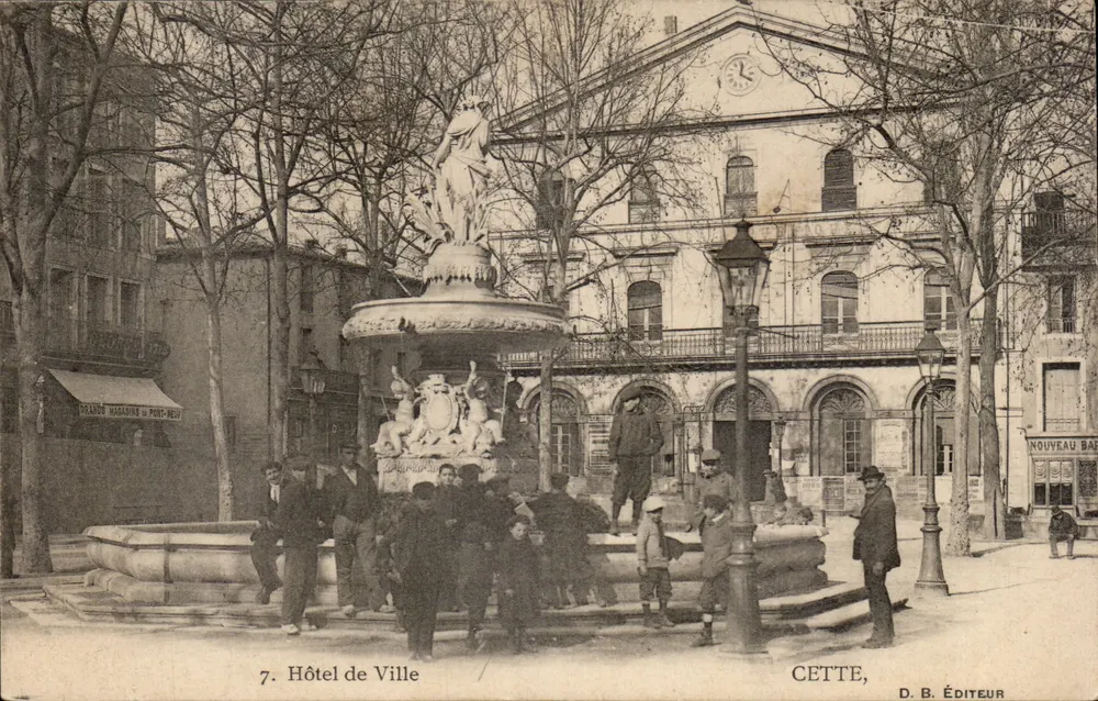 Cetté - Praça Municipal e Fonte — D. B. Editor, n°7 - Frente