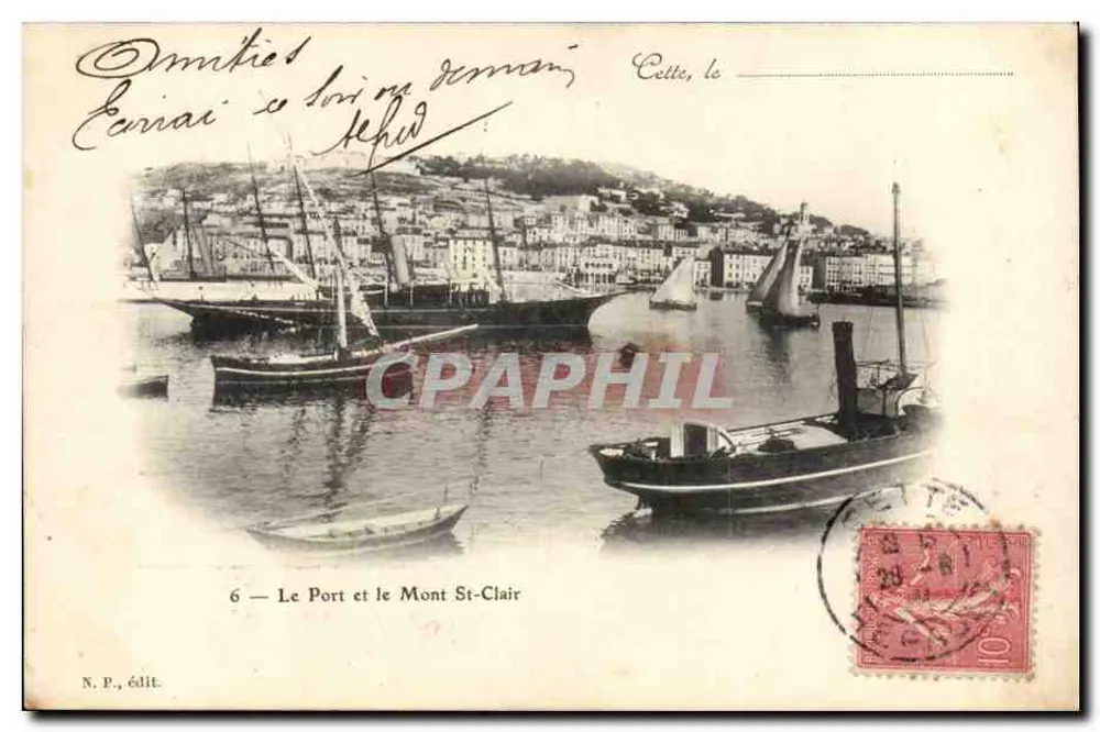 Der Hafen und der Mont St-Clair — Écurie — N.P., Verlag - Vorderseite