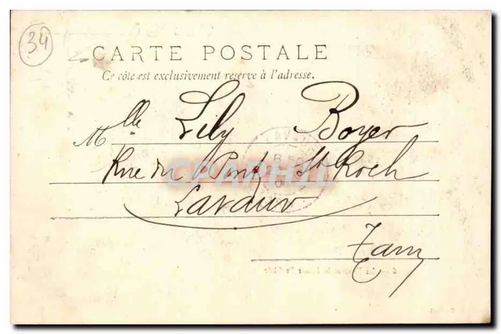 Der Hafen und der Mont St-Clair — Écurie — N.P., Verlag - Rückseite