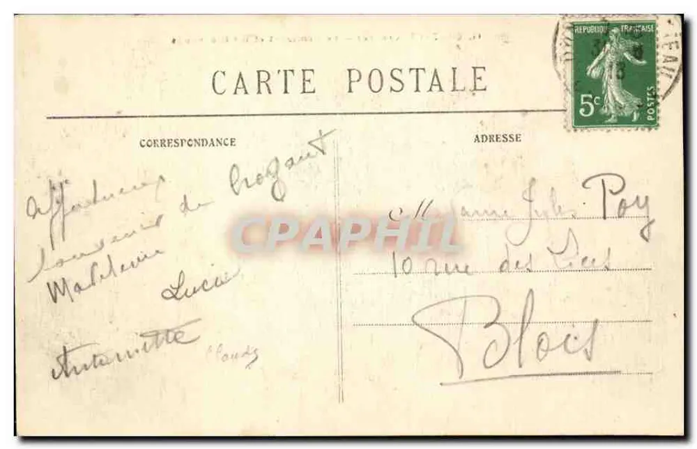Crozant (Creuse) — O Conflito e os Brégeauds — Editor desconhecido, n°7 - Verso