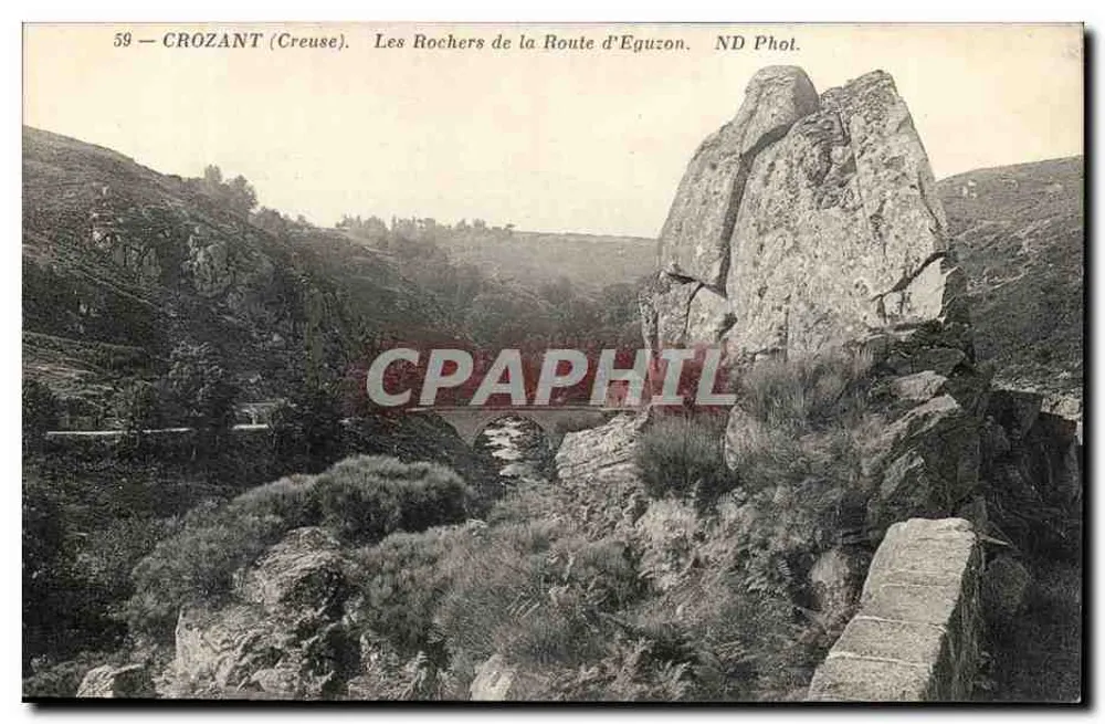 Crozant (Creuse) — Die Felsen der Straße nach Eguzon — ND Phol. - Vorderseite