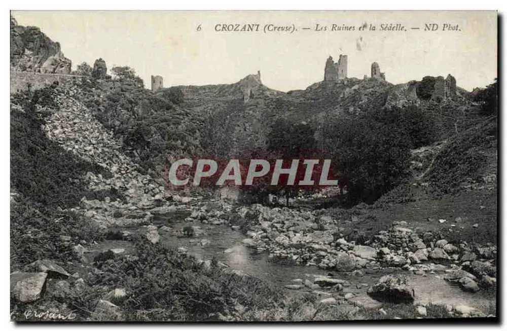 CROZANT (Creuse) — Die Ruinen und die Sèdelle — ND Fotografie - Vorderseite