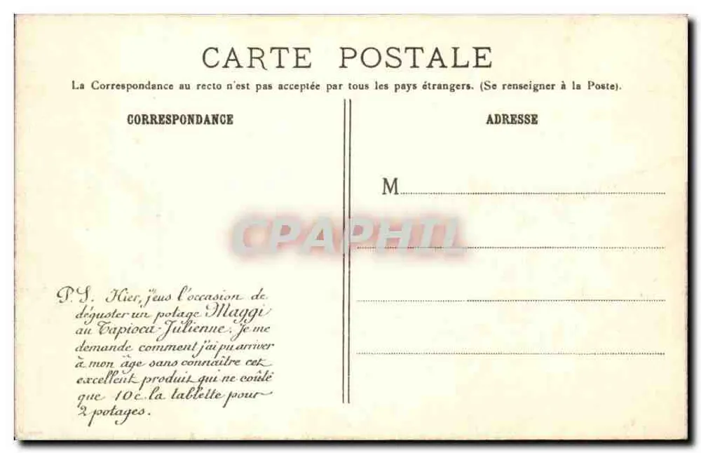 Camp de La Courtine — Militärlager mit Zelten und Soldaten — unbekannter Verlag, Nr. 3 - Rückseite