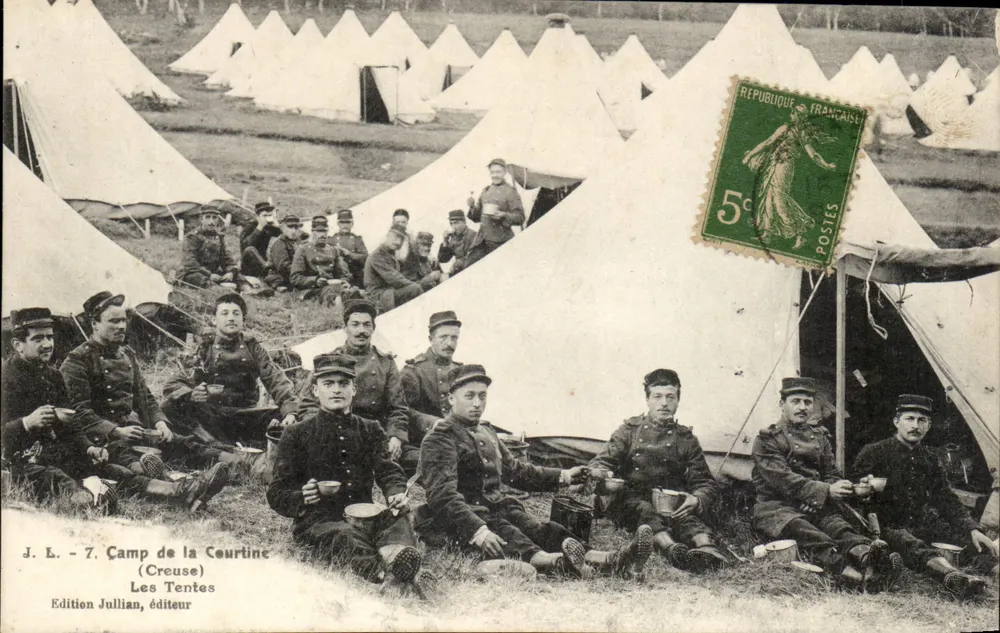 Camp de la Courtine — Die Zelte — Edition Jullian - Vorderseite