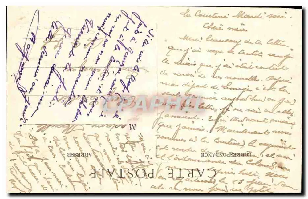 Camp de la Courtine — Die Zelte — Edition Jullian - Rückseite