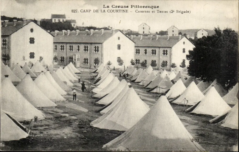 Camp de La Courtine — Baracken und Zelte (2. Brigade) — La Creuse Pittoresque, n°827 - Vorderseite
