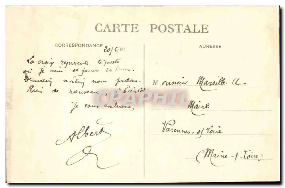 Camp de la Courtine — Eingang zum Lager — PM - Rückseite