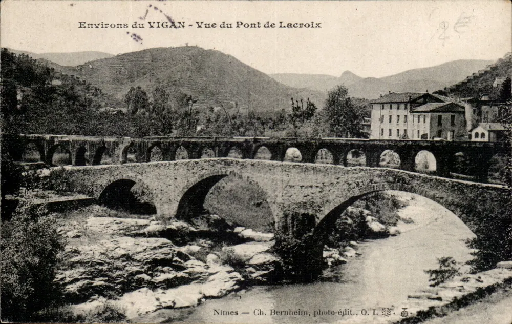 Umgebung von VIGAN — Ansicht des Pont de Lacroix — Ch. Bernheim, Fotoverlag, O.L. - Vorderseite