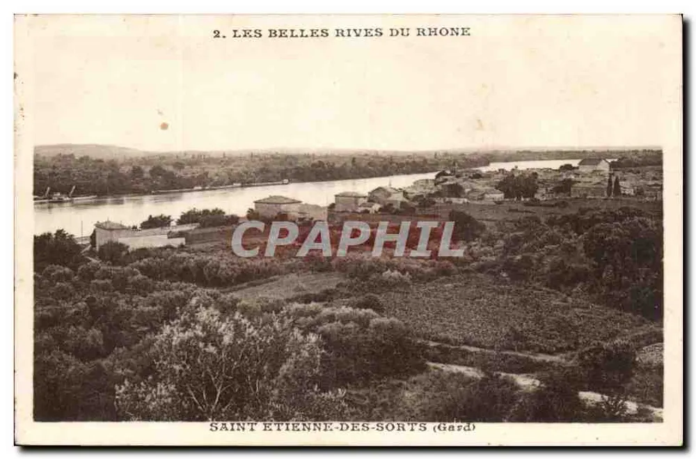 Saint-Étienne-des-Sorts (Gard) — Ansicht der schönen Ufer des Rhônes — Photo A. Perret - Fréni-Saint-Esprit - Vorderseite
