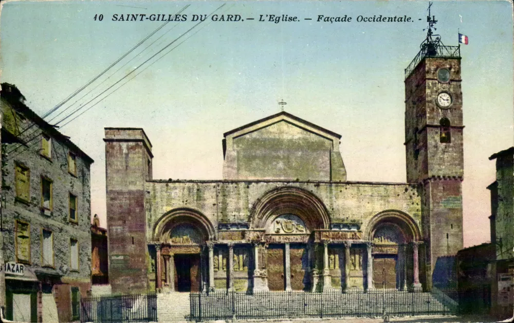 Saint-Gilles-du-Gard — Die Kirche — Westfassade — Verlag Lévy & Neurudein Réunis, Paris - Vorderseite