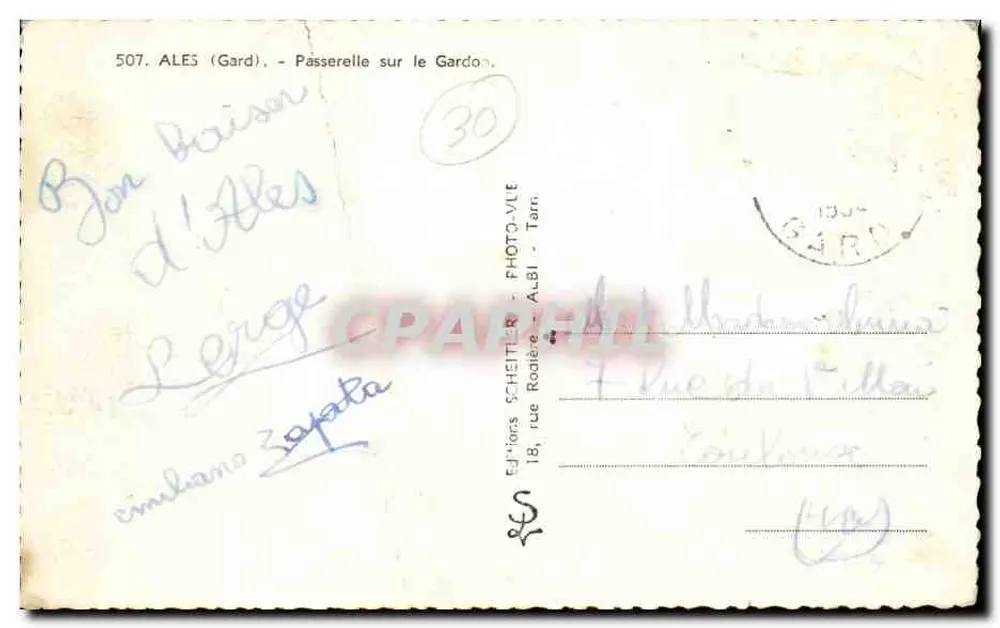 Ales (Gard) — Most nad Gardonem — Wydawcy Scheitler, Albi - Rewers