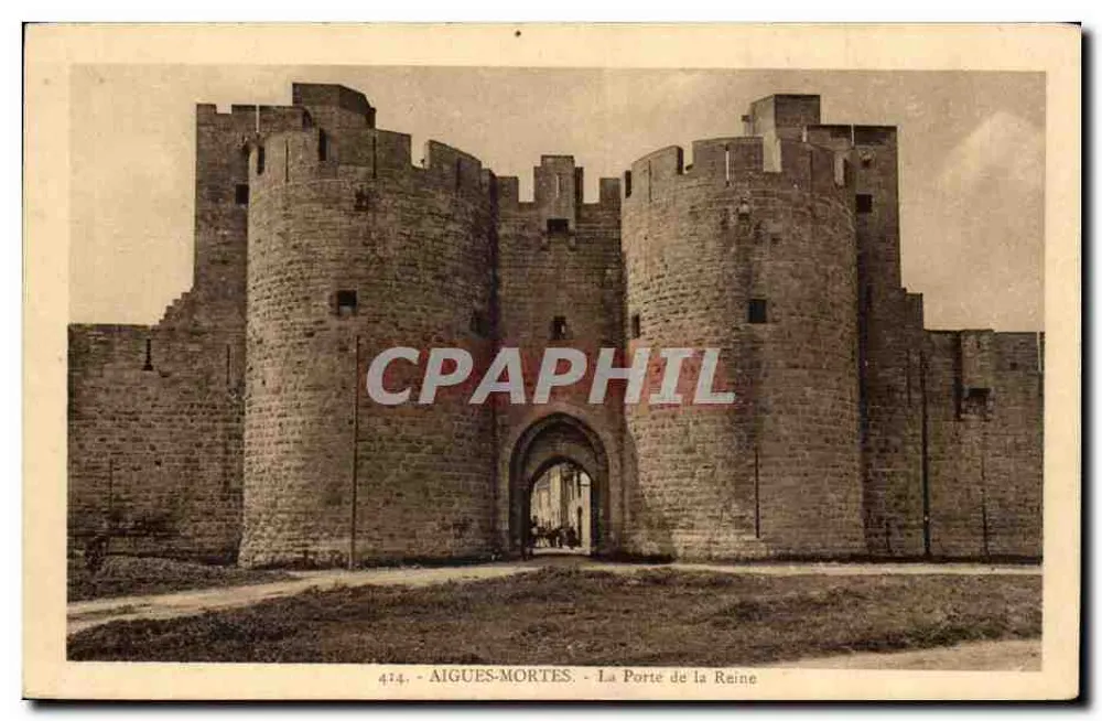 AIGUES-MORTES - Die Königinstür — Ausgabe 'La Cigogne', Giadévar, Marseille - Vorderseite