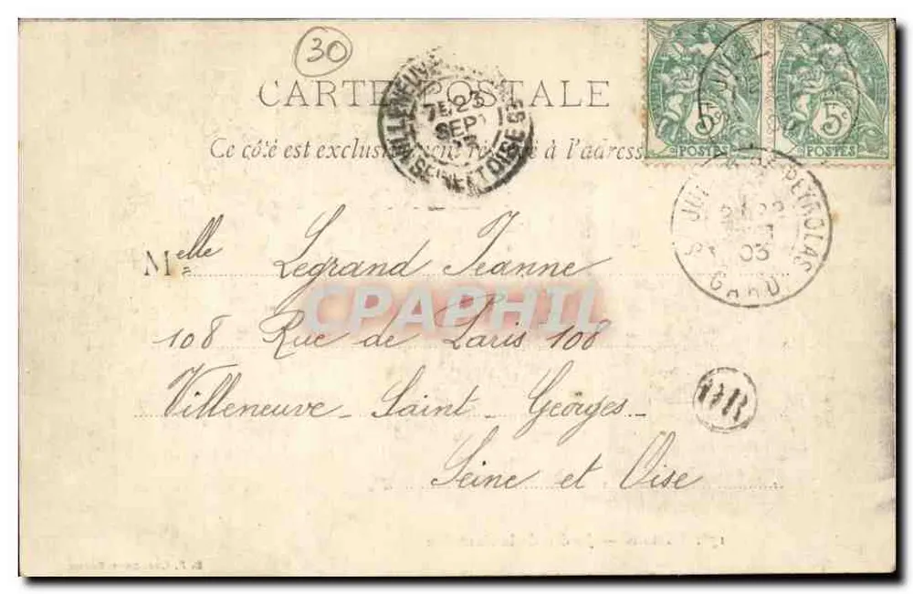 Nîmes — Jardim da Fonte — B. F. Chalon-saône, n°158 - Verso