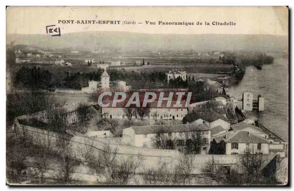 Pont-Saint-Esprit (Gard) - Panoramablick auf die Zitadelle - Vorderseite