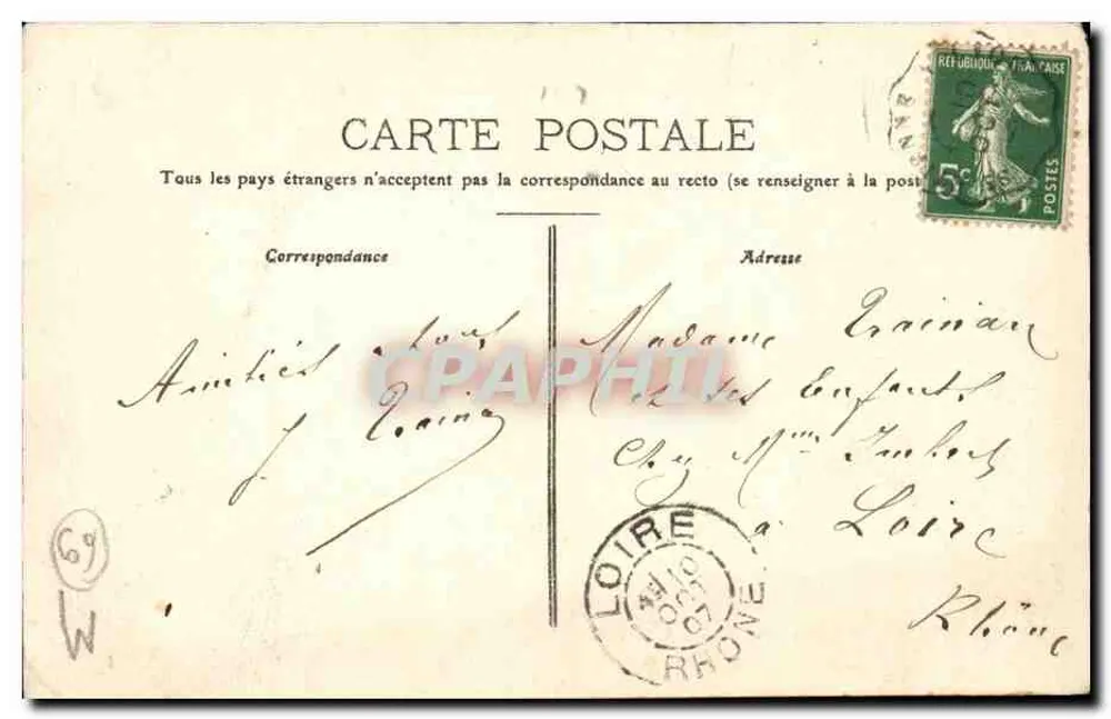 Givors (Rhône) - Restaurant Villard in Bans — Verlag Piégay, Givors - Rückseite