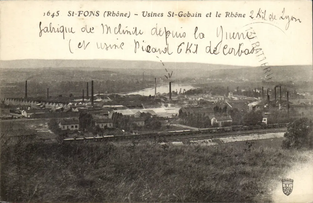 St-FONS (Rhône) — St-Gobain Werke und der Rhône — 2 Kil von Lyon - Vorderseite