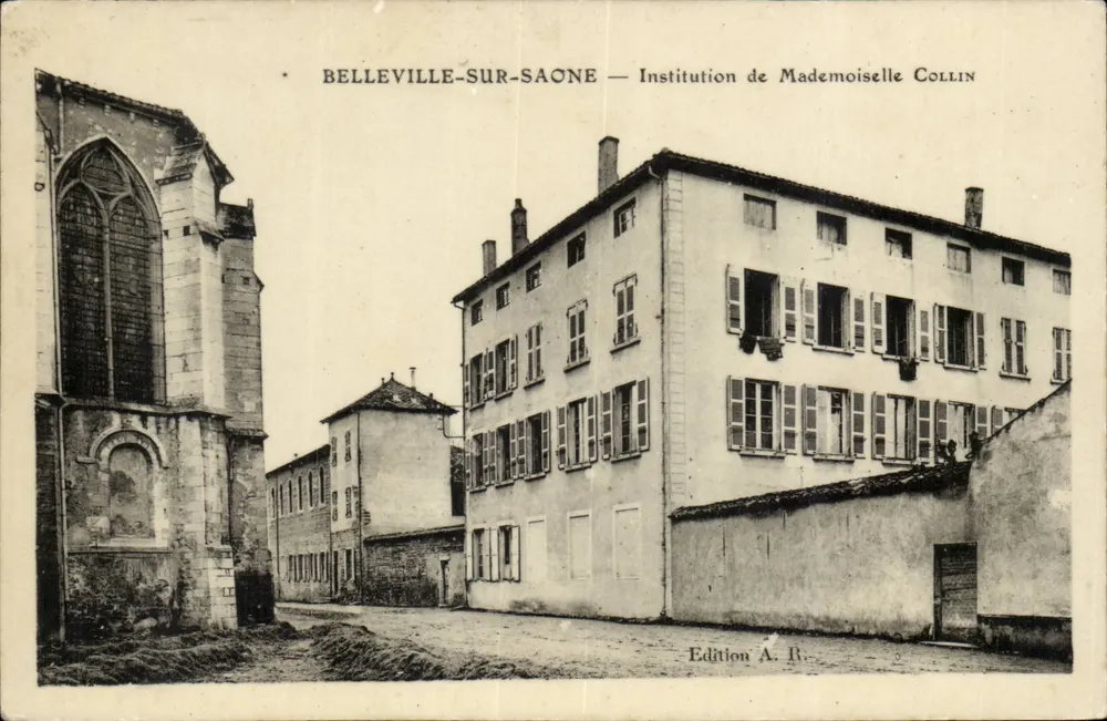 Belleville-sur-Saône — Institution der Mademoiselle Collin — Ausgabe A. R. - Vorderseite