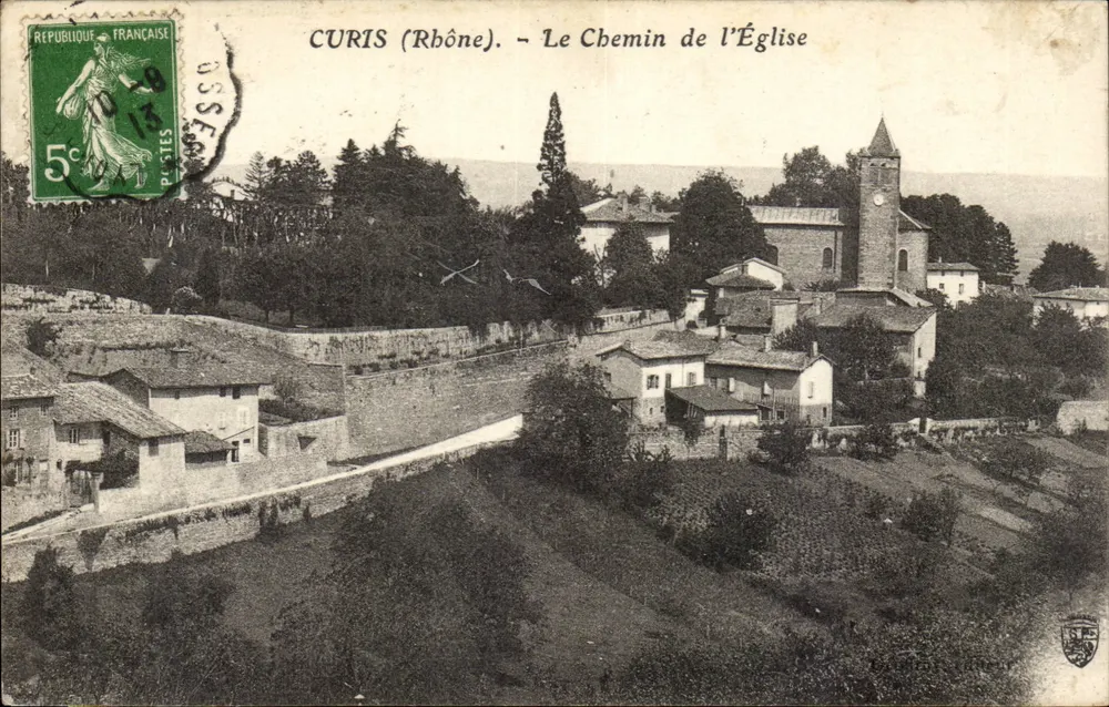 Curis (Rhône) — O Caminho da Igreja — Editor: Curis (Rhône) - Frente