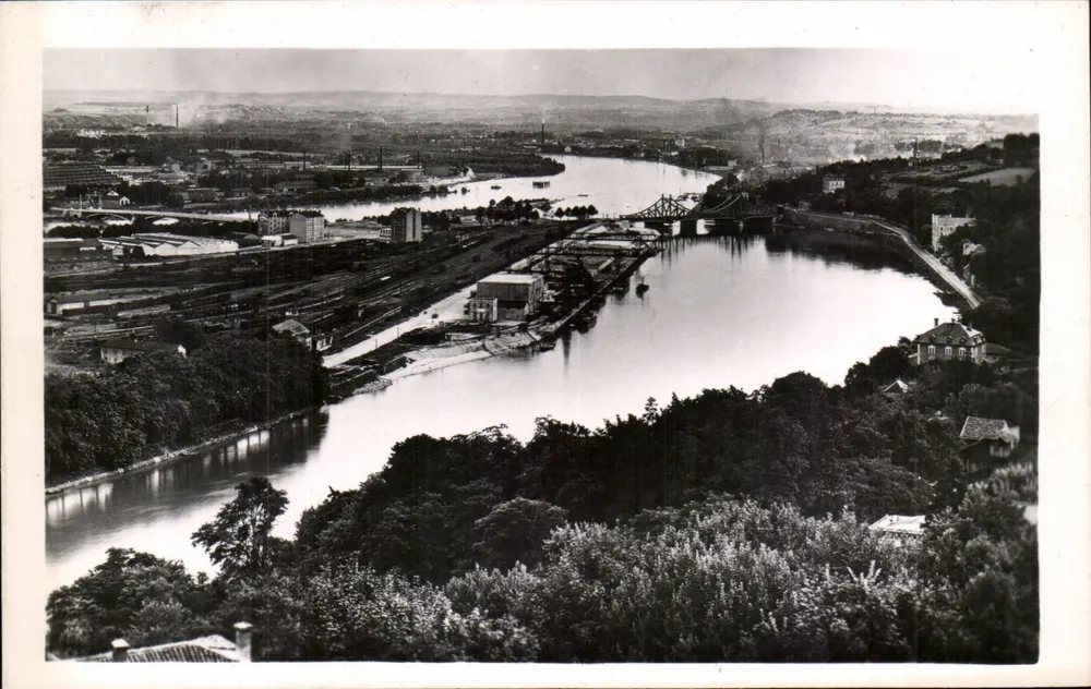 LYON — Conflito do Rio Rhône e da Saône — Edições do Caminho de Ferro Lyon-Neuf - Frente