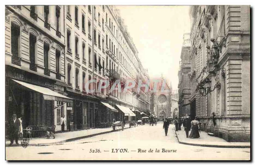 LYON — Rue de la Bourse — editor anônimo, n° 5236 - Frente