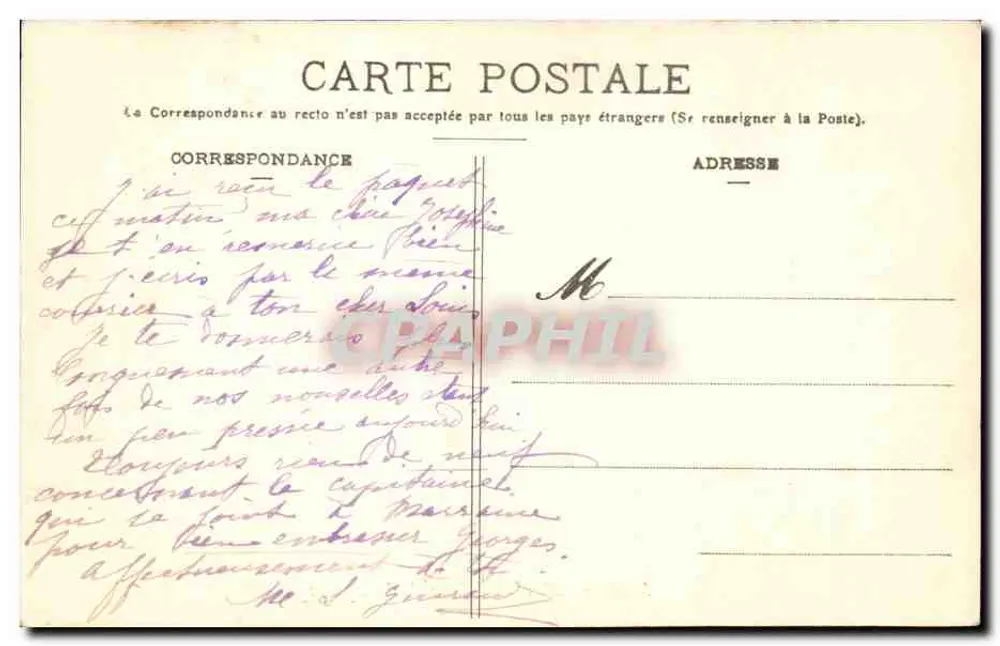 LYON — Rue de la Bourse — editor anônimo, n° 5236 - Verso