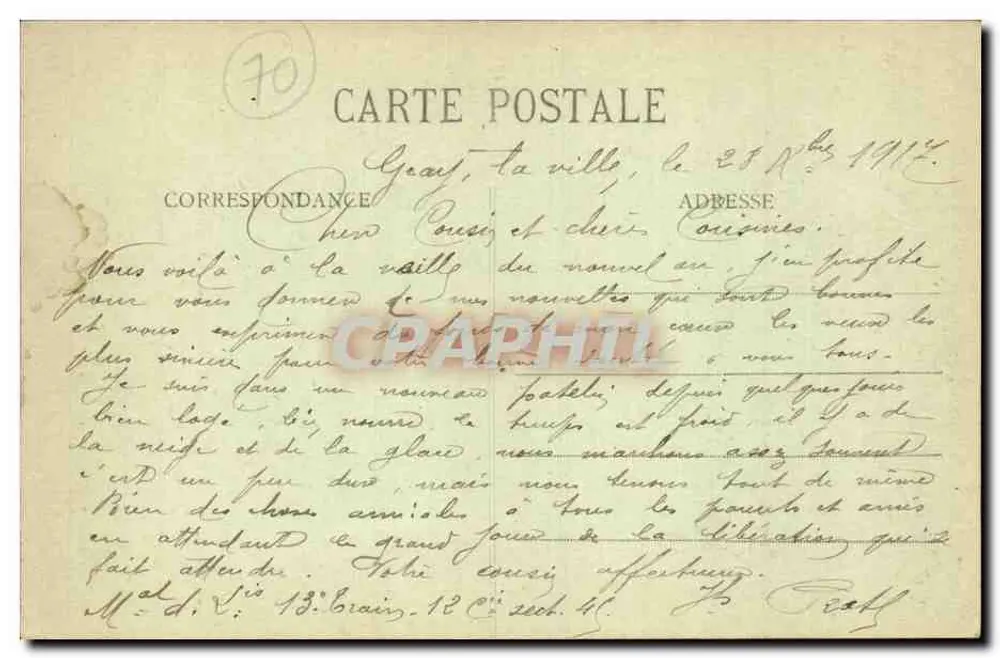Gray - O Ponte Suspensa — A. Bergeret, lib. à Gray, n°70 - Verso