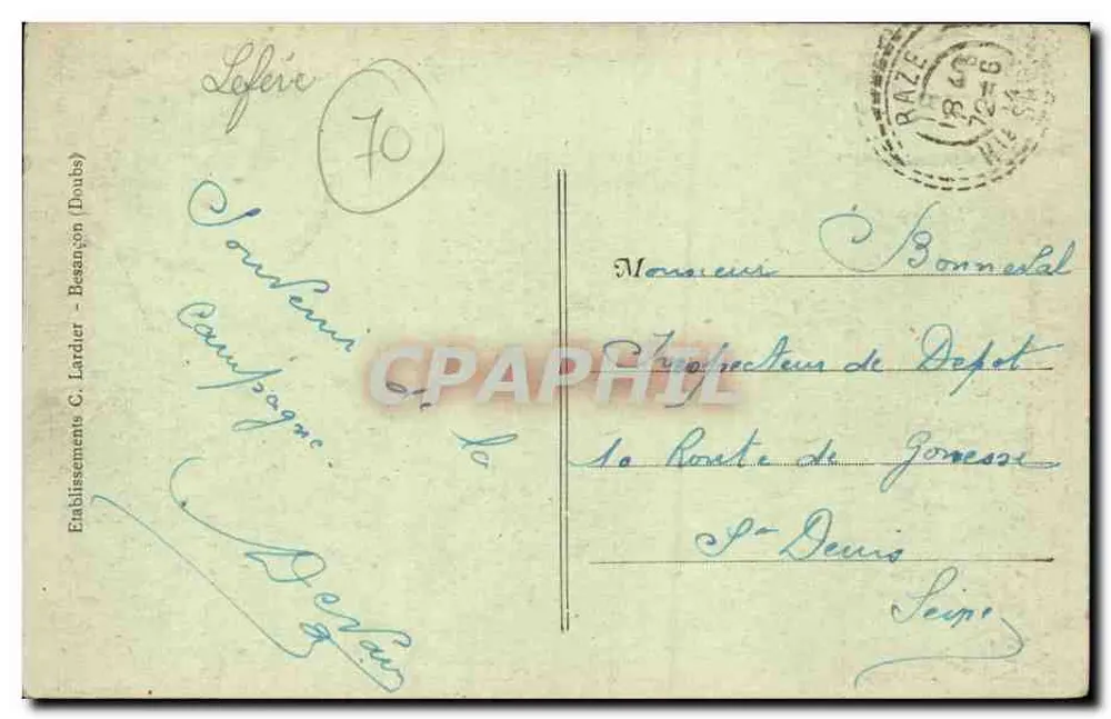 Vesoul — Pont du Durgeon. Das Krankenhaus. — La Haute-Saône Illustrée, Nr. 2270 - Rückseite