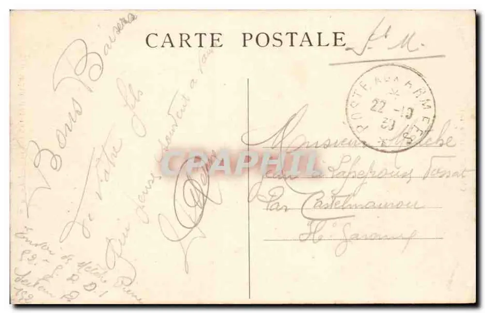 Chagey (Hte-Saône) — Denkmal für die Kämpfer von 1870-71 — unbekannter Verlag - Rückseite
