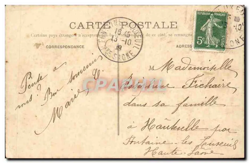 Luxeuil-les-Bains — Kirche und Pfarrhaus — Payen et Poulaille, Verleger - Rückseite