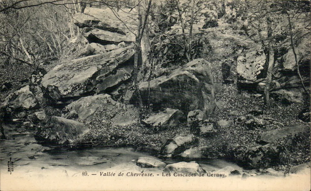 Vale de Chevreuse — As Cataratas de Gernay — Editor: P. Rondel (nº 89) - Frente