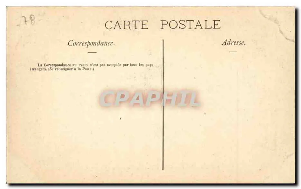 Vale de Chevreuse — As Cataratas de Gernay — Editor: P. Rondel (nº 89) - Verso