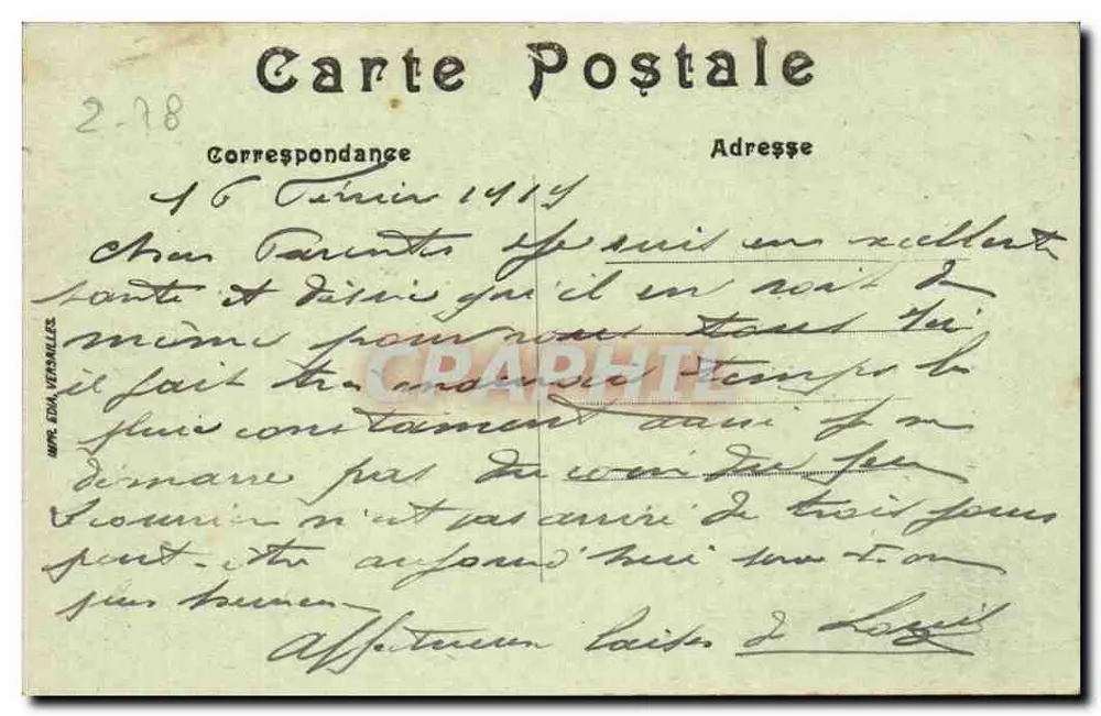 Neauphle-le-Château — Avenida de Chatron — Imp. E.D.A. Versailles - Verso