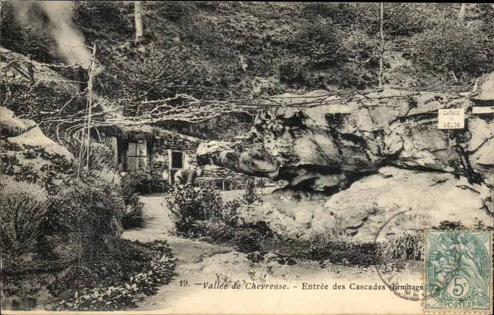 Vale de Cheyreuse — Entrada das Cataratas (Ermitagem) — Garagem de Vélos — Editor Vélos, n°19 - Frente