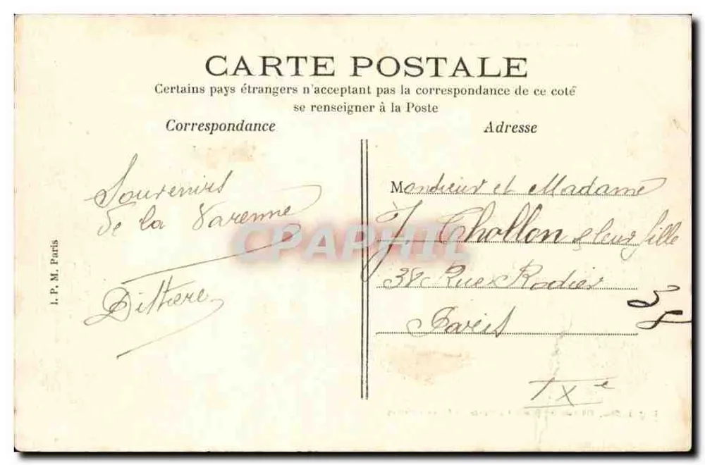 La Varenne-Chennevières — L'Île d'Amour — Verlag: L.P.M. Paris - Rückseite