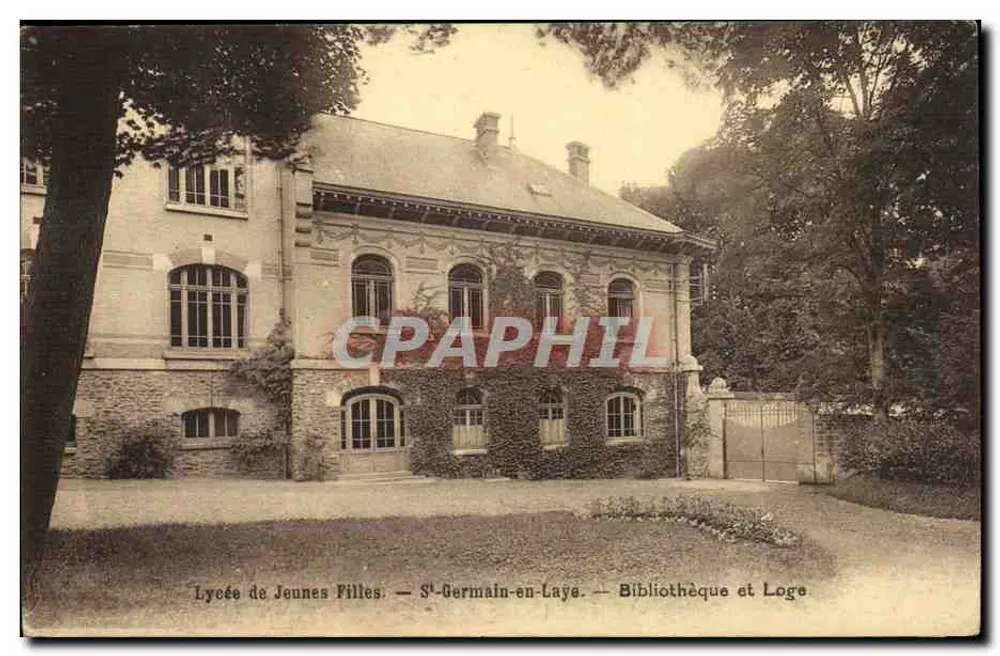 Lycée de Jeunes Filles — Sᵗ-Germain-en-Laye — Bibliothek und Wache - Vorderseite