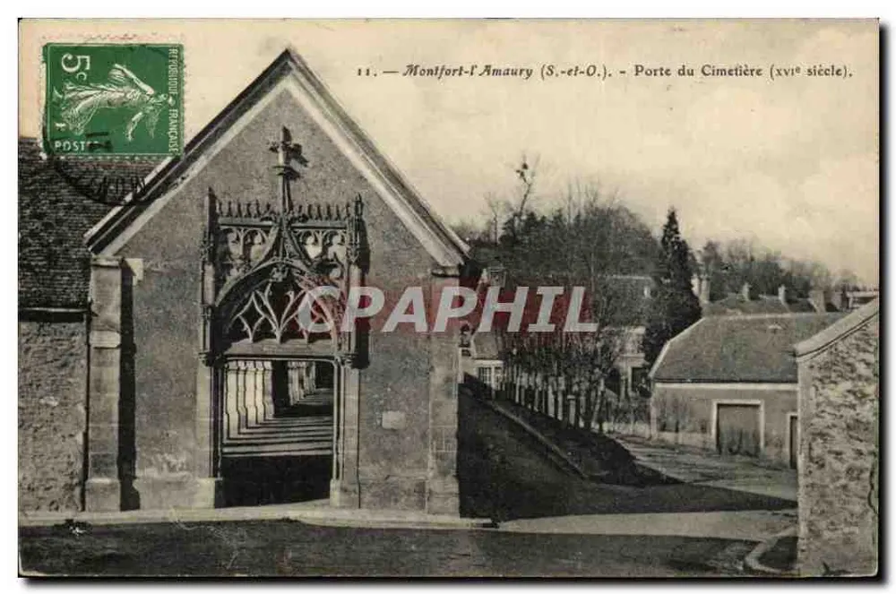 Montfort-l'Amaury (S.-et-O.) — Tor des Friedhofs (16. Jahrhundert) — Librairie Ombredanne, n° 11 - Vorderseite