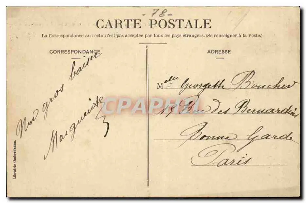 Montfort-l'Amaury (S.-et-O.) — Tor des Friedhofs (16. Jahrhundert) — Librairie Ombredanne, n° 11 - Rückseite