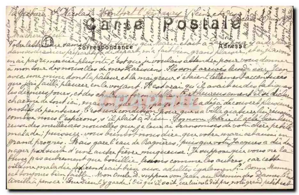 Montfort-l'Amaury — Panorama aus den Türmen — Verlag: C. P. A. (Nr. 98) - Rückseite