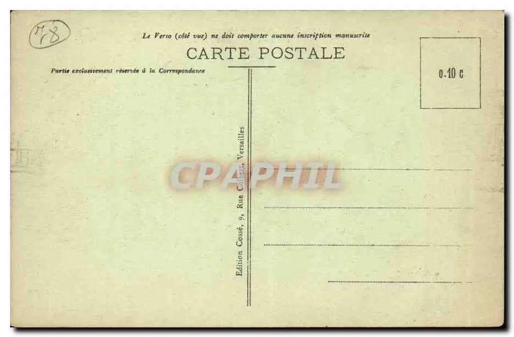 Versailles — Facha da Cidade, lado do Jardim — Edição Cossé, Versailles - Verso