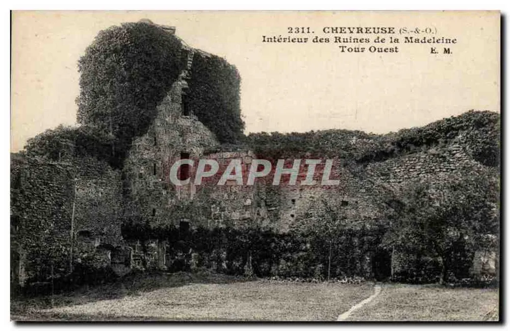 Chevreuse (S.-&-O.) — Innenansicht der Ruinen der Madeleine, Westturm — E. M. n°2311 - Vorderseite