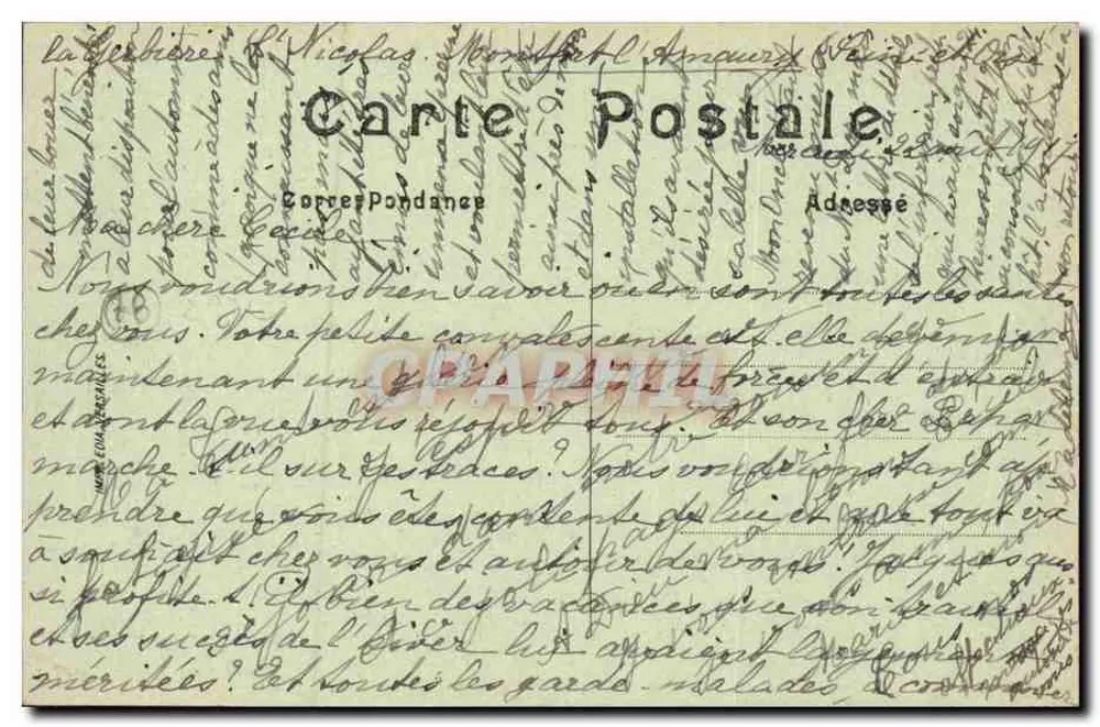 Montfort-l'Amaury (S.-et-O.) — Ansicht vom Rue de la Moutière — Verleger Murat - Rückseite