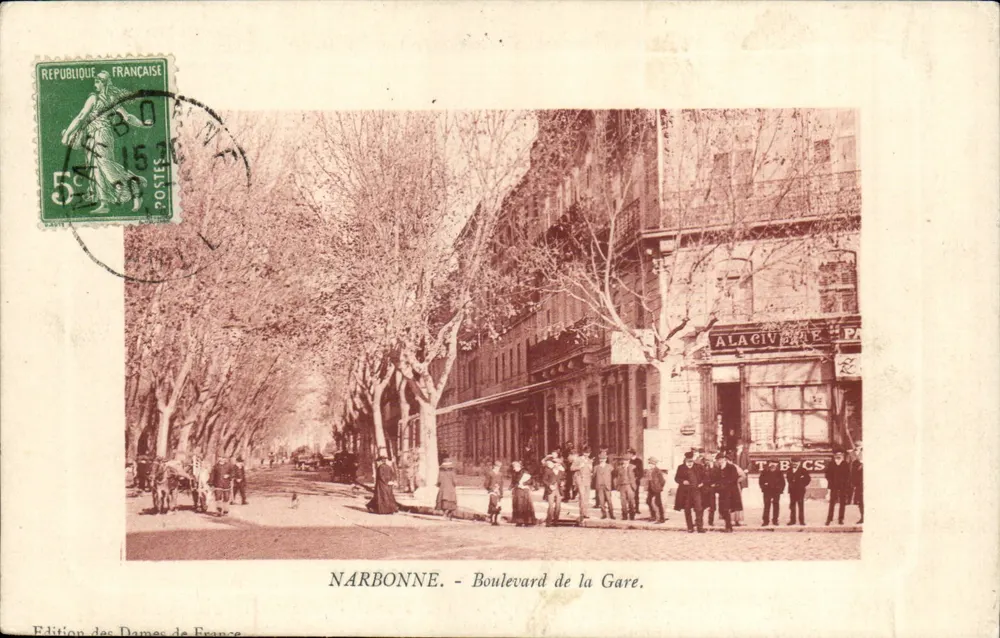 NARBONNE - Boulevard da Estação — Edição das Damas da França - Frente