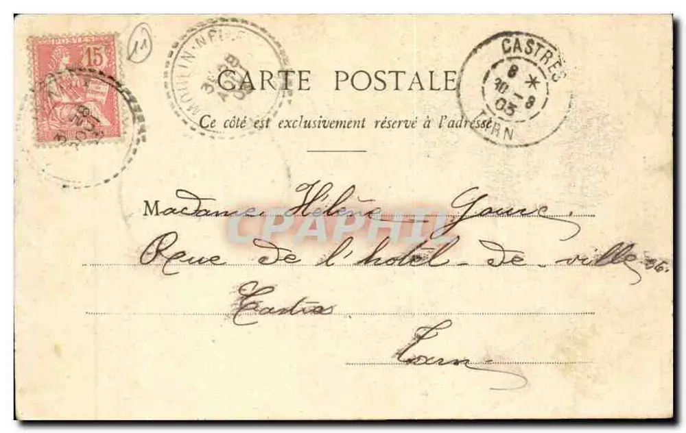 Cours de la République — Narbonne — L. Janson, editor, n° 143 - Verso