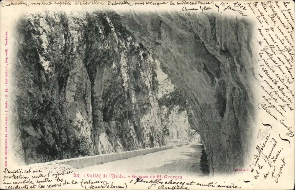 Gorges de Saint-Georges — Vale do Idude — Sudoeste — Labuche Frères, Série 23 - Frente