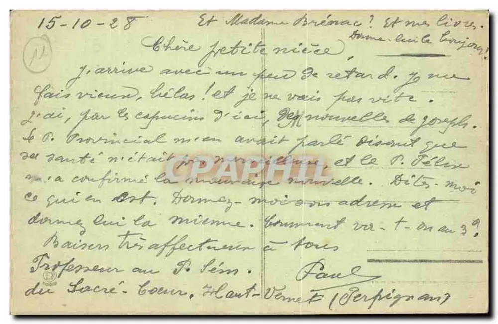 Les Corrières - Ermitage von N.-D.-de-Pène - Die spanische Jungfrau - Rückseite