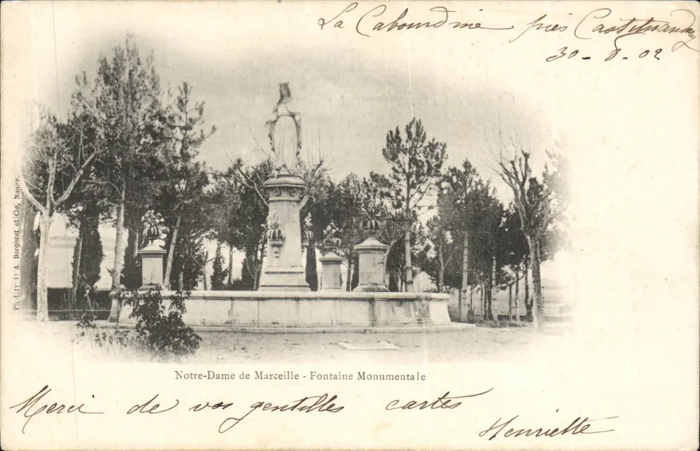 Nossa Senhora de Marceille - Fonte Monumental — editor A. Bargaret e Cie, Nanv. - Frente