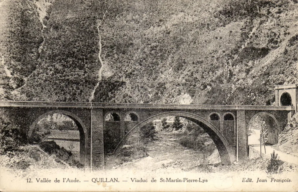 Tal der Aude — Quillan — Viaduc de St-Martin-Pierre-Lys — Verlag: Jean François - Vorderseite