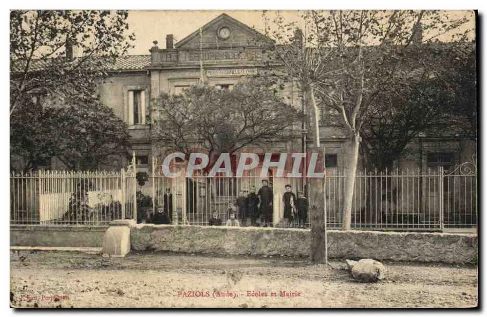 Pazios (Aude) — Escolas e Prefeitura — editor P. P. P. (P. P. P. Paris) - Frente