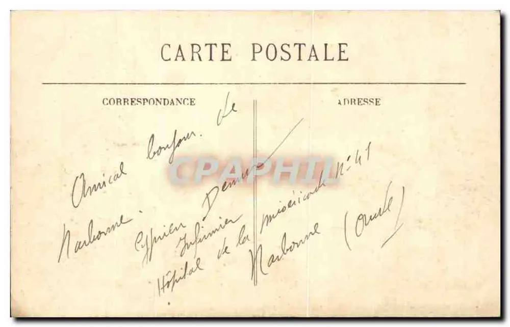 Narbonne — Grand Café Continental — Firmin, editora, Narbonne - Verso