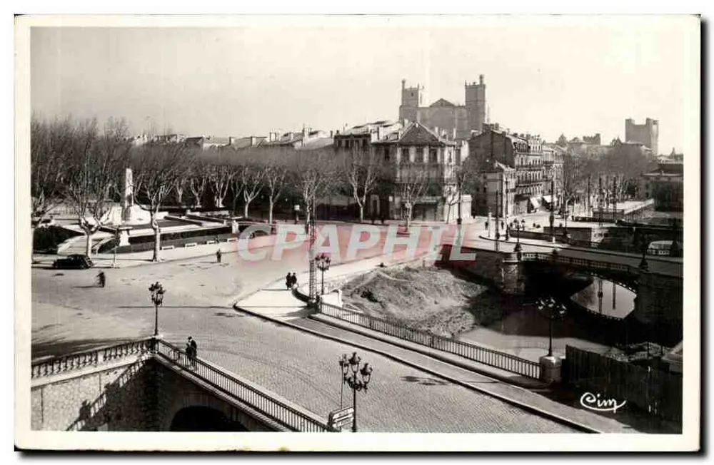NARBONNE (Aude) - Os Três Pontes — Monumento Forraud — editor Cim - Frente